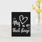 Mijn hart ligt op dat podium Dans Mama Moederdag D Kaart (Gele Bloem)