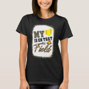 Mijn hart ligt op dat veld Softball mama's Da T-shirt