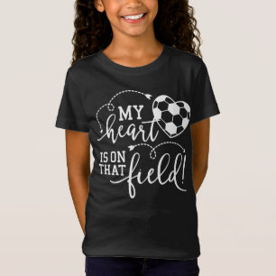 Mijn hart ligt op dat veld, voor sportmam t-shirt
