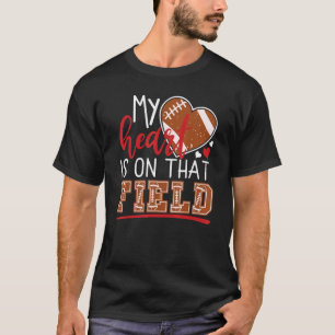 Mijn hart ligt op dat Veldspellenddag Vibes Footba T-shirt