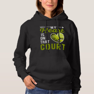 Mijn hart ligt op die ceremonie van Tennis Ball Pl Hoodie