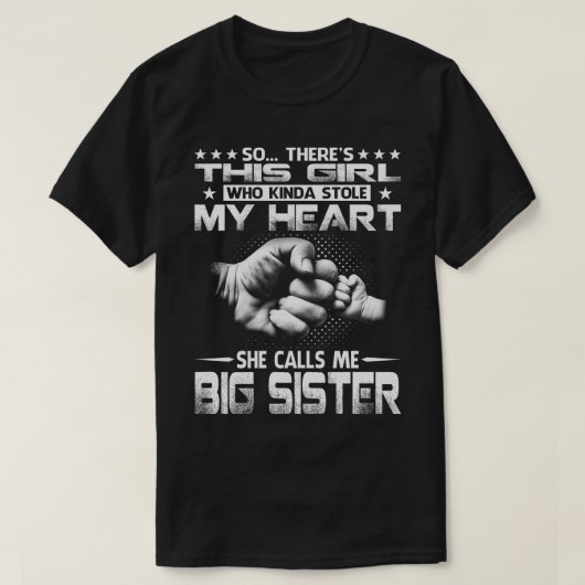 Mijn hart noemt ze meBIG SISTER Fathers Day T-shirt (Design voorkant)