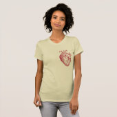 Mijn hart (rode omtrek) t-shirt (Voorkant volledig)