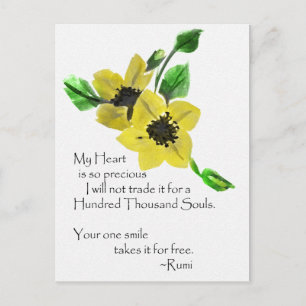 Mijn Hart Rumi Waterverf Briefkaart