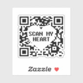Mijn hart scannen sticker (Vel)