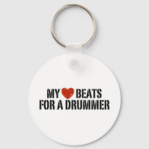 Mijn hart slaat voor een drummer sleutelhanger