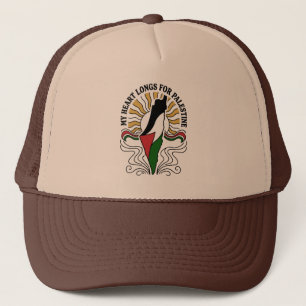 Mijn hart smacht naar Palestina - Patriottische ka Trucker Pet