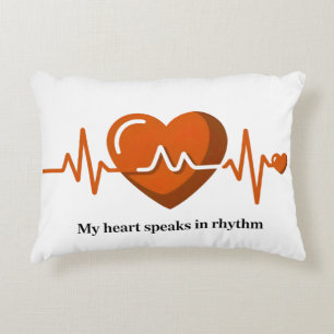 Mijn hart spreekt in ritme EKG Hartslag Accent Pil Kussen