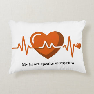 Mijn hart spreekt in ritme EKG Hartslag Accent Pil Kussen