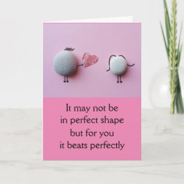 Mijn hart voor jou slaat perfect op Valentijnsdag Feestdagen Kaart