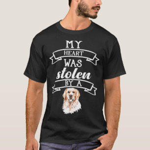 Mijn hart werd gestolen door een gouden hondenhond t-shirt