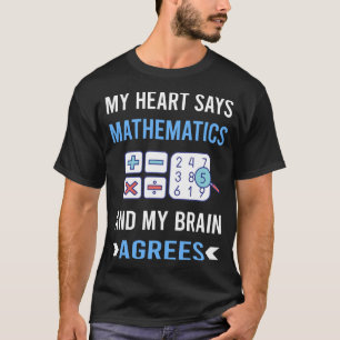 Mijn Hart Wiskunde Wiskunde Wiskunde T-shirt