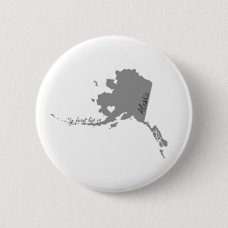 Mijn hart woont in Alaska Ronde Button 5,7 Cm