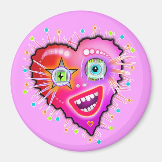 MIJN HART ZAL OP Magnet GLOEIEN Magneet (Voorkant)