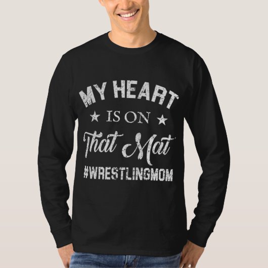 Mijn hart zit op die mat worstelen mam pullover (Voorkant)