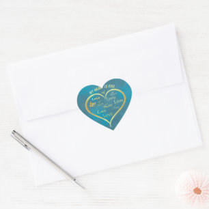 Mijn hart zit vol liefde, Hart Sticker