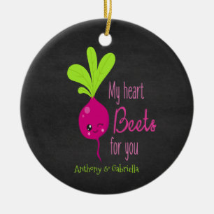 Mijn hartbieten voor jou keramisch ornament