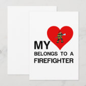 MIJN HARTBONDEN AAN EEN FIREFIGHTER BEDANKKAART (Voorkant / Achterkant)