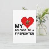 MIJN HARTBONDEN AAN EEN FIREFIGHTER BEDANKKAART (Staand voorkant)