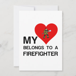 MIJN HARTBONDEN AAN EEN FIREFIGHTER BEDANKKAART