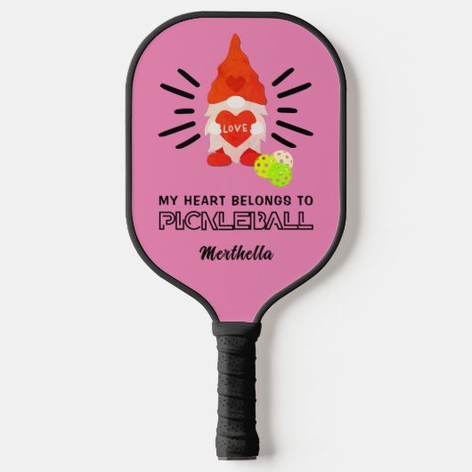 MIJN HARTEBONGS VOOR PICKLEBALL Gnome Pickleball Paddle (Voorkant)