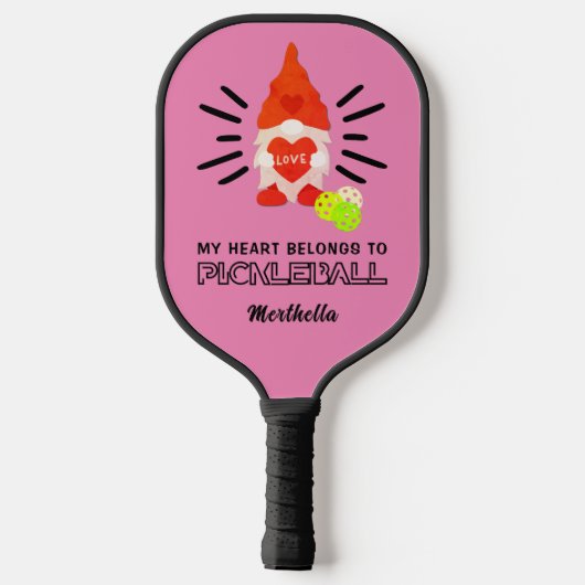 MIJN HARTEBONGS VOOR PICKLEBALL Gnome Pickleball Paddle (Achterkant)