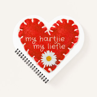 Mijn Hartjie Mijn Liefie Applique Hart en Daisy Notitieboek