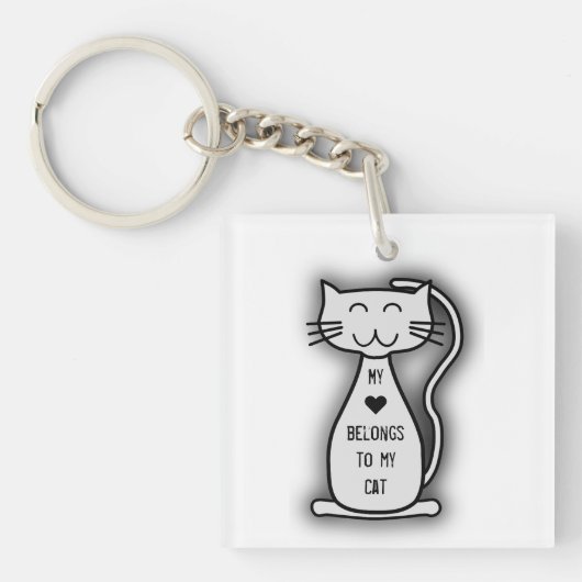 Mijn hartkat sleutelhanger (voorkant)