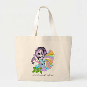 Mijn hartslag voor je multi grote tote bag