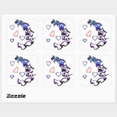 Mijn hartsticker loskoppelen vierkante sticker (Vel)