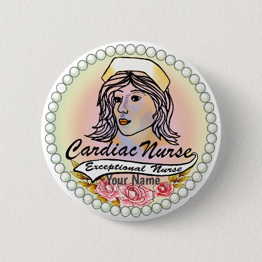 Mijn hartverpleegkundige ronde button 5,7 cm (Voorkant)