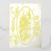 Mijn held in het wild folie uitnodiging (Voorkant)