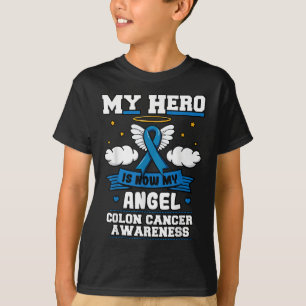 Mijn held is nu mijn angel dikke darm kanker t-shirt