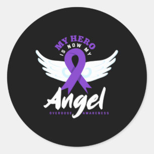 Mijn held is nu mijn Angel End Overdosis Awar Ronde Sticker