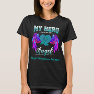 Mijn held is nu mijn engel polycysteuze nierziekte t-shirt