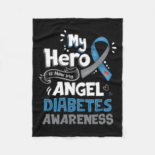 Mijn held is nu mijn engel t1d diabetes bewustzijn fleece deken