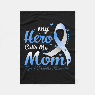 Mijn held noemt me moeder t1d type 1 diabetes bewu fleece deken