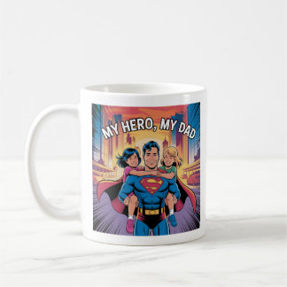 Mijn held - Superdad Comic Style Art Koffiemok