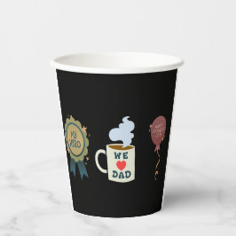 Mijn held, we houden van dag, vaderdag papieren bekers
