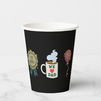 Mijn held, we houden van dag, vaderdag papieren bekers