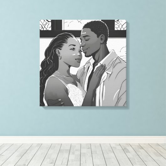 Mijn hele leven canvas afdruk (Insitu (Houten vloer))