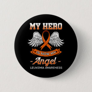 Mijn helm is nu mijn engel leukemie Oranje lintje Ronde Button 5,7 Cm