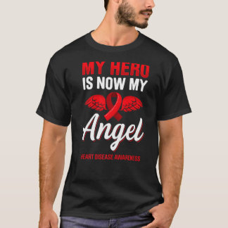 Mijn helo is nu mijn engel-hartziekte-bewustzijn t-shirt