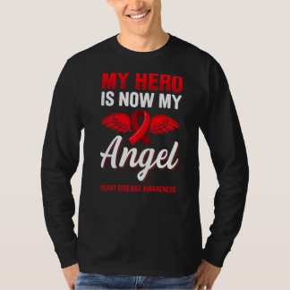 Mijn helo is nu mijn engel-hartziekte-bewustzijn t-shirt