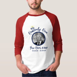 Mijn hemelse held Memorial Raglan Rood Wit & Blauw T-shirt