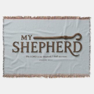 MIJN HERDER | Mist Blauwe | Psalm 23:1  Deken