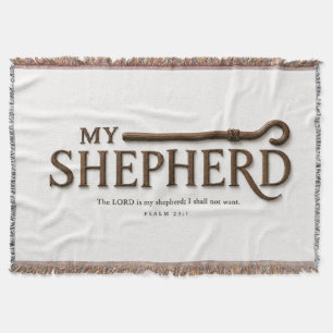 MIJN HERDER Pure White Psalm 23:1 Deken