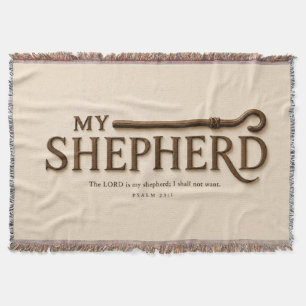 MIJN HERDER Warme Crème Psalm 23:1 Gooi Deken