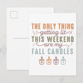 Mijn Herfst kaarsen halen Briefkaart (Voorkant / Achterkant)