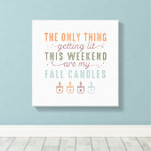 Mijn Herfst kaarsen halen Canvas Afdruk (Insitu (Houten vloer))